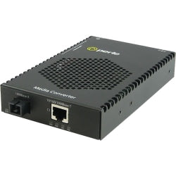 Perle S-1110PP-S1SC20D Media Converter - 1x PoE+ (RJ-45) Ports - 1 x SC Ports - 10/100/1000Base-T, 1000Base-BX-D - 12.43 Mile - Rail-mountable, Rack-mountable