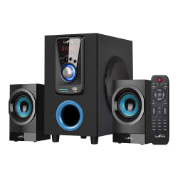 BeFree Sound 2.1 Channel Bluetooth Surround Sound Speaker System, Blue/Black