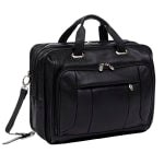 McKlein River West Leather Laptop Case, Black