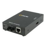 Perle S-110P-S2ST120 - Fiber media converter - 100Mb LAN - 10Base-T, 100Base-TX, 100Base-ZX - RJ-45 / ST single-mode - up to 74.6 miles - 1550 nm