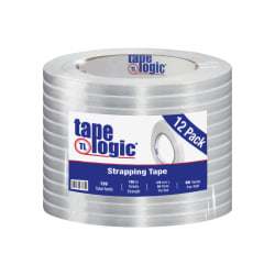 Tape Logic 1400 Strapping Tape, 3/8in x 60 Yd., Clear, Case Of 12