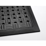 M+A Matting Cushion Station With Holes, 48in x 147-5/8in, Black