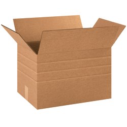 Partners Brand Multi-Depth Corrugated Boxes, 12in x 18in x 12in, Kraft, Pack Of 25