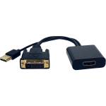 QVS DVI to DisplayPort Active Video Converter, Black