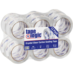 Tape Logic #260CC Crystal Clear Tape, 3in Core, 2in x 55 Yd., Clear, Case Of 12