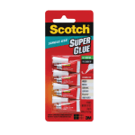 Scotch Super Glue Gel, Single-Use, 0.07 Oz., Clear, Pack Of 4 Tubes