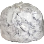 Genuine Joe Clear Flat-Bottom Trash Can Liners, 56 Gallons, Box Of 100