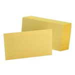 Oxford Color Index Cards, Unruled, 3in x 5in, Canary, Pack Of 100