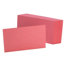 Oxford Neon Index Cards, 3in x 5in, Ruled, Assorted Colors, 100 Per Pack