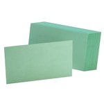 Oxford Color Index Cards, Unruled, 3inx 5in, Green, Pack Of 100