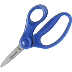 Fiskars 5in Pointed-tip Kids Scissors - 5in Overall LengthSafety Edge Blade - Pointed Tip - Blue - 1 Each