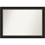 Amanti Art Non-Beveled Rectangle Framed Bathroom Wall Mirror, 28-1/2in x 40-1/2in, Trio Oil-Rubbed Bronze