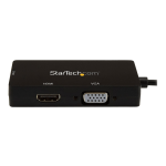 StarTech.com USB-C Multiport Video Adapter - 3-in-1 USB Type-C Video Adapter - USB-C to VGA, DVI, HDMI - 4K 30 Hz - CDPVGDVHDBP - 3-IN-1 USB C Adapter: USB C to VGA Adapter USB C to DVI Adapter or USB-C to HDMI Adapter - 4K USB-C multiport adapter