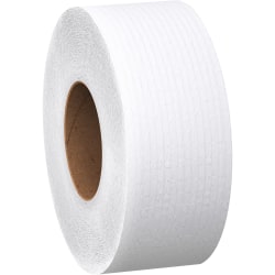 Scott Jumbo Jr 2-Ply Toilet Paper, 25% Recycled, 1000 Sheets Per Roll, Pack Of 4 Rolls