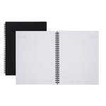 Office Depot Brand Wirebound Business Notebook, Hard Back Cover, 7-1/4in x 9-1/2in, Narrow Ruled, 80 Sheets, Black