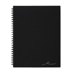 Office Depot Brand Wirebound Business Notebook, 7-1/4in x 9-1/2in, 1 Subject, Narrow Ruled, 80 Sheets, Black