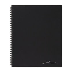 Office Depot Brand Wirebound Business Notebook, 8-7/8in x 11in, 1 Subject, Narrow Ruled, 80 Sheets, Black