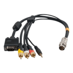 C2G 6ft RapidRun VGA (HD15) + 3.5mm + Composite Video + Stereo Audio Flying Lead - 6 ft Mini-phone/Proprietary/RCA/VGA A/V Cable - Black