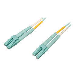 Tripp Lite 2M 10Gb/100Gb Duplex Multimode 50/125 OM4 LSZH Fiber Patch Cable LC/LC Aqua 2 Meters - Patch cable - LC multi-mode (M) to LC multi-mode (M) - 2 m - fiber optic - duplex - 50 / 125 micron - OM4 - aqua