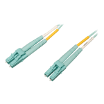 Tripp Lite 2M 10Gb/100Gb Duplex Multimode 50/125 OM4 LSZH Fiber Patch Cable LC/LC Aqua 2 Meters - Patch cable - LC multi-mode (M) to LC multi-mode (M) - 2 m - fiber optic - duplex - 50 / 125 micron - OM4 - aqua