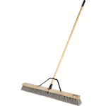 Rubbermaid Commercial Fine Bristle 36in Push Broom - 3in Polyethylene Terephthalate (PET) Bristle - 1.13in Handle Width - 3in Overall Length - Lacquered Wood Handle - 1 Each