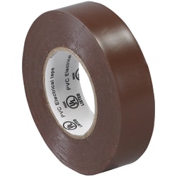 Tape Logic 6180 Electrical Tape, 1.25in Core, 0.75in x 60ft, Brown, Case Of 10