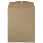 JAM Paper Open-End 10in x 13in Manila Catalog Envelopes, Gummed Closure, Brown Kraft Paper Bag, Pack Of 10