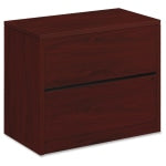 HON 10500 36inW x 20inD Lateral 2-Drawer File Cabinet, Mahogany