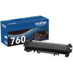 Brother Genuine TN760 Black High Yield Toner Cartridge