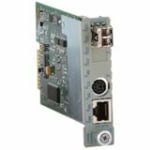 Omnitron Systems iConverter 10/100M Twisted pair To Fiber Media Converter - 1 x RJ-45 , 1 x SC , 1 x mini-DIN RS-232 Serial - 10/100Base-TX, 100Base-FX