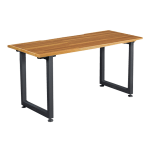 Vari Table 60inW Computer Desk, Butcher Block