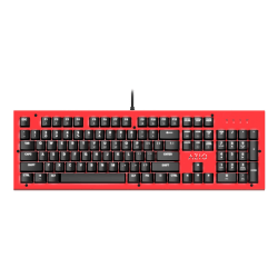 Azio MK HUE USB Keyboard, Red, MK-HUE-RD