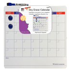 Charles Leonard Magnetic Dry-Erase Calendars, 14in x 14in, Pack Of 6 Calendars