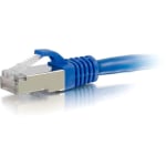 C2G 30ft Cat6a Snagless Shielded (STP) Network Patch Ethernet Cable Blue - Patch cable - RJ-45 (M) to RJ-45 (M) - 30 ft - STP - CAT 6a - snagless, stranded - blue