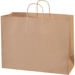 Partners Brand Flat Merchandise Bags, 15inW x 18inD, Kraft, Case Of 500