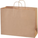 Partners Brand Paper Shopping Bags, 12inH x 16inW x 6inD, Kraft, Case Of 250