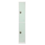 Alpine AdirOffice 2-Tier Steel Locker, 72inH x 12inW x 12inD, Misty Green