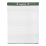 SKILCRAFT 80% Recycled Chlorine-Free Writing Pads, Letter Size, 8 1/2in x 11in, 25 Sheets, Pack Of 12 (AbilityOne 7530-01-516-9627)