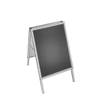 Azar Displays Steel A-Board Sign Holder With Snap Frame, 28in x 22in, Silver