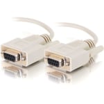 C2G - Serial extension cable - DB-9 (F) to DB-9 (F) - 1 ft - molded, thumbscrews - beige