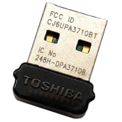 Toshiba Bluetooth 2.1 Bluetooth Adapter - USB - 723 kbit/s - 2.40 GHz ISM - 33 ft Indoor Range