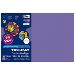 Tru-Ray Construction Paper, 50% Recycled, 12in x 18in, Magenta, Pack Of 50