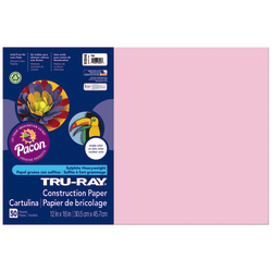 Tru-Ray Construction Paper, 50% Recycled, 9in x 12in, Salmon, Pack Of 50