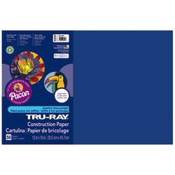 Tru-Ray Construction Paper, 50% Recycled, 9in x 12in, Sky Blue, Pack Of 50