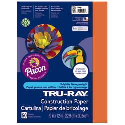 Tru-Ray Construction Paper, 50% Recycled, 9in x 12in, Royal Blue, Pack Of 50