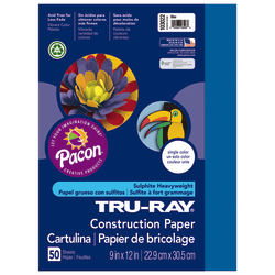 Tru-Ray Construction Paper, 50% Recycled, 9in x 12in, Orange, Pack Of 50