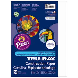 Tru-Ray Construction Paper, 50% Recycled, 9in x 12in, Warm Brown, Pack Of 50