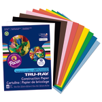 Tru-Ray Construction Paper, 50% Recycled, Assorted Colors, 9in x 12in, Pack Of 50