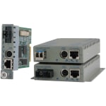 Omnitron Systems 10/100/1000BASE-T UTP to 1000BASE-X Media Converter and Network Interface Device - 1 x Network (RJ-45) - Management Port - 1000Base-X - 1804.46 ft - 1 x Expansion Slots - 1 x SFP Slots - Desktop