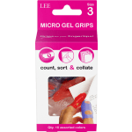 Lee Tippi Micro-Gel Fingertip Grips, #3 Extra Small, Assorted Colors, Pack Of 10